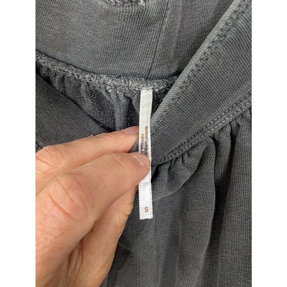 Free People Kiss Me Sweatshirt women's small gray‎ off shoulder festival - Picture 6 of 10